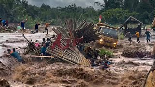 Extreme flash flood hits Empat Lawang, Lintang River overflows, suspension bridge collapses!