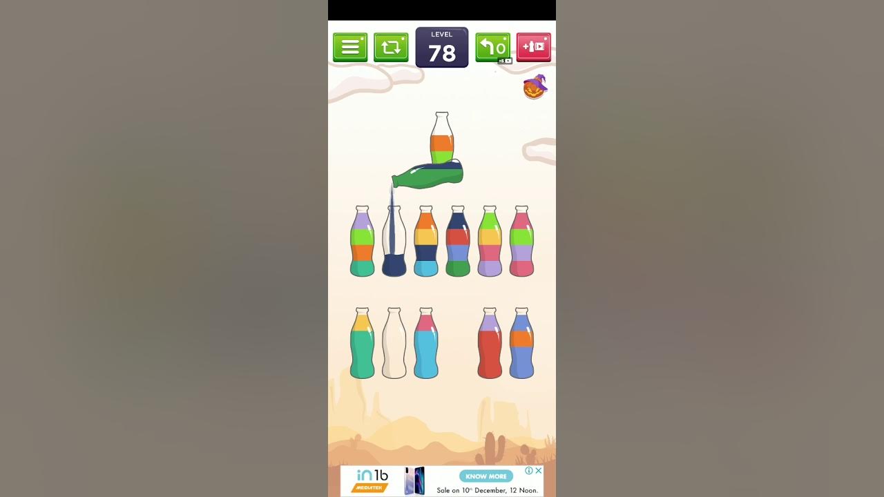 Liquid Sort Puzzle Level 78 Gamer hub YouTube