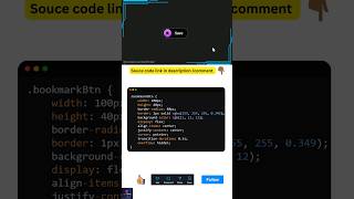 Animated Save Button using HTML CSS #coding #webdevelopment