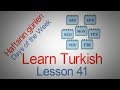 Learn Turkish Lesson 41 - Days of the Week (Haftanın günleri)