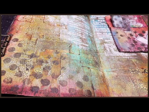 Dylusions paint art journal page, Tracy Scott