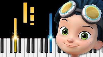 Rusty Rivets - Theme Song - EASY Piano Tutorial