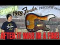 Saving An Old Lady&#39;s 1978 Fender Precision Bass After A Fire
