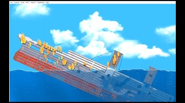 H.M.S Coolman ship is sunk by laser beam - Floating Sandbox Simulator