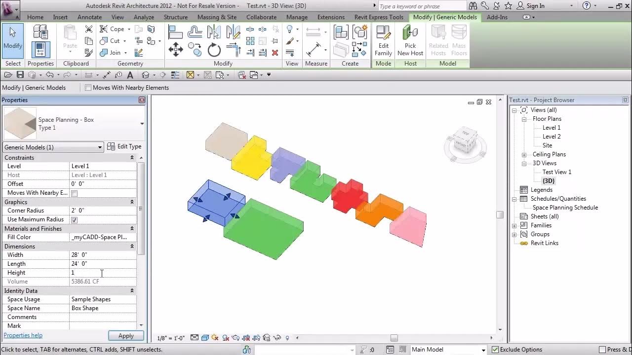 myBIMteam Revit Space Planning Family Library - YouTube