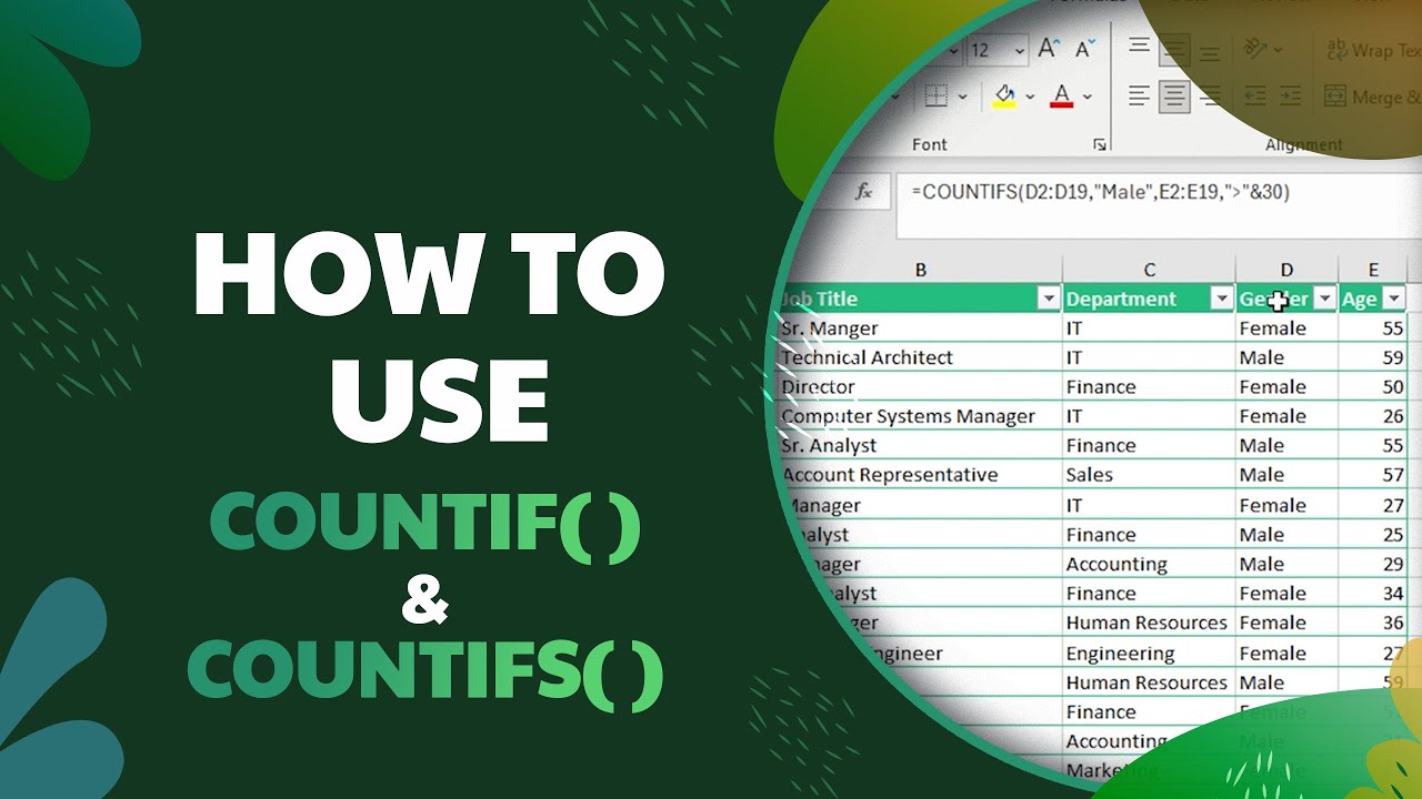 How to use COUNTIF() and COUNTIFS() function in Excel | Excel Function ...