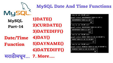 Part 14-mysql date and time function | sql date and time function | dbms date and time function