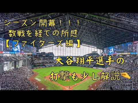 シーズン開幕！！！序盤数戦の所感【ファイターズ編】&大谷翔平選手の打撃にも触れていきます