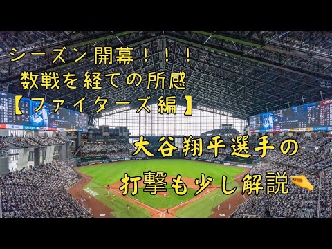 シーズン開幕！！！序盤数戦の所感【ファイターズ編】&大谷翔平選手の打撃にも触れていきます