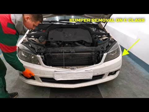 How to remove front bumper on a Mercedes C Class  from 2008 to 2015