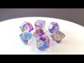 Particles - Volcanic Lightning - Old School 7 Piece DnD RPG Dice Set