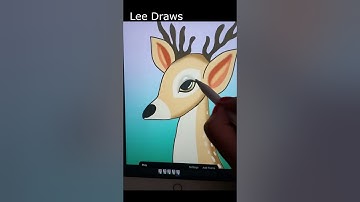 Simple easy cartoon character animation| Cartoon deer eye blinking animation process video procreate