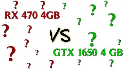 GTX 1650 4 GB vs RX 470 4 GB