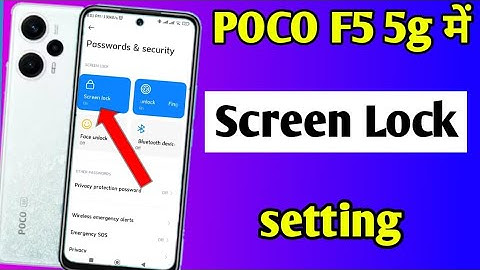POCO F5 5g me screen lock kaise lagaye | how to set screen lock POCO F5 5g