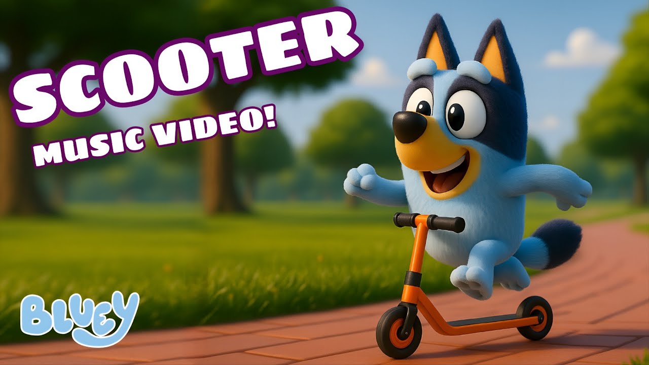 Scooter🛴💙 Bluey Burger dog Remix🎶 | Nursery rhymes #bluey Scooter🛴💙 Bluey Burger dog Remix🎶 | Nursery rhymes #bluey