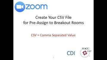 Creating CSV file for Pre-Assigning in Breakout Rooms