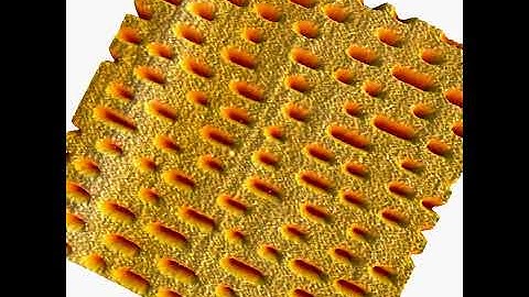 AFM-3d-image gedrukte dvd