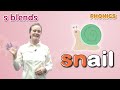 S blends | Lesson 2 (sl, sm, sn, sw) | 4 Step Phonics | Phonics for Kids