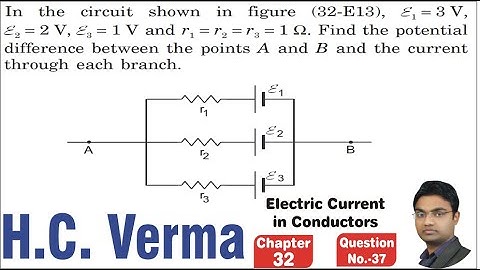 In the circuit shown in figure (32-E13), E1 = 3 V, E2 = 2 V, E3 = 1 V and r1 = r2 = r3 = 1 Ω. Find t