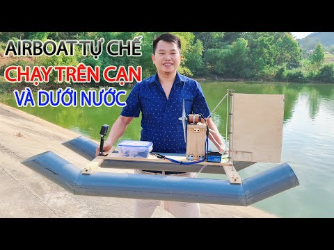 Video Chế Airboat RC với ống nhựa PVC có thể chạy trên cạn... - youtube