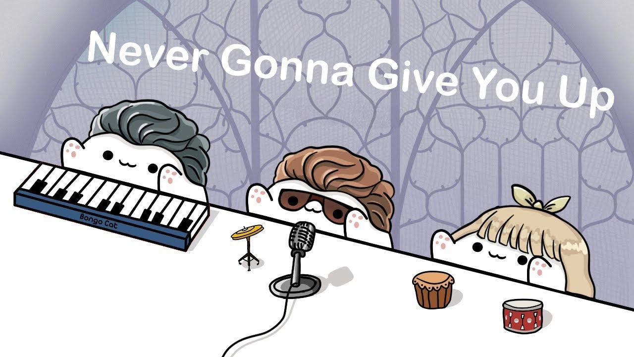 Bongo Cat - Never Gonna Give You Up (Cover Version) π§ Bongo Cat - Never Gonna Give You Up (Cover Version) π§