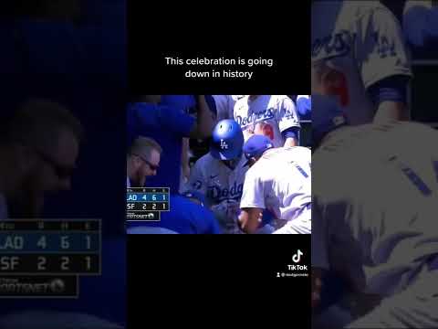 Dodgers and Mookie Betts sus celebration 😳 #mlb #baseball #dodgers #mookiebetts