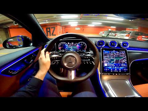 YENİ Mercedes C-CLASS 2023 - GECE POV test sürüşü (SAF SÜRÜŞ) C 300 4MATIC