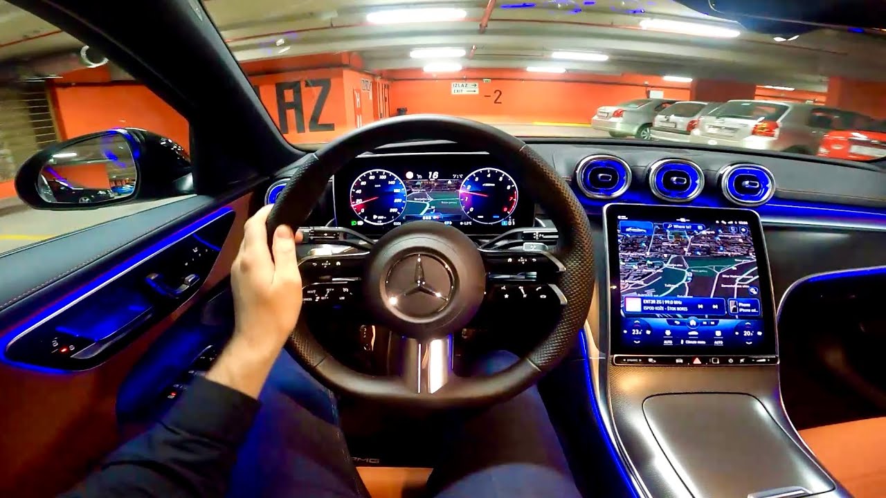 NEW Mercedes C-CLASS 2023 - NIGHT POV test drive (PURE DRIVING) C 300 ...