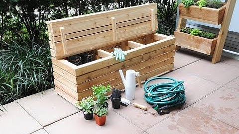 Free plans build a Modern Outdoor Storage Bench