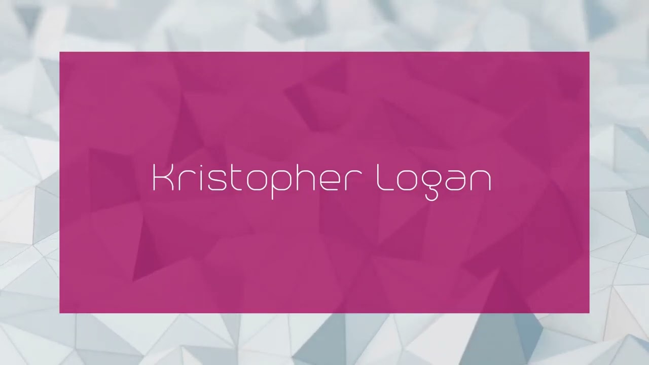 Kristopher Logan - appearance