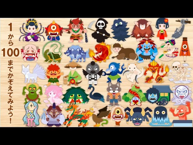 赤ちゃん・子供向け知育アニメ☆数字・1から100までかぞえてみよう