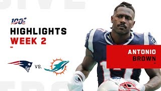 Antonio Brown's First Game as a Patriot | 2019 NFL Highlights