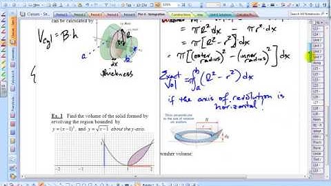L17   Volume of Solids of Revolution   Washer Method   Video   Padrt 1