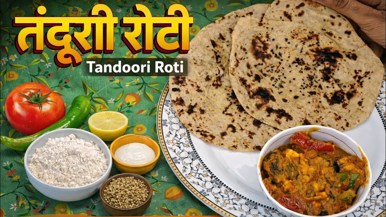  तंदूर के बिना तन्दूरी रोटी 😍 | बिल्कुल सरल |  tanduri rotiSoft, Healthy & Dhaba Style | Ghar Ki Ras