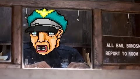 Police Station scene from Terminator with Hotline Miami sound effects