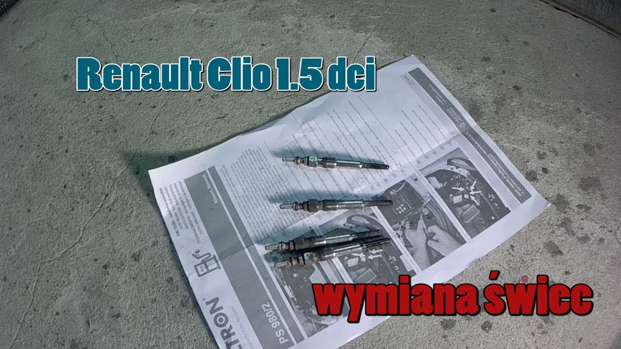 Wymiana świec żarowych w Renault Clio II 1.5 dci YouTube