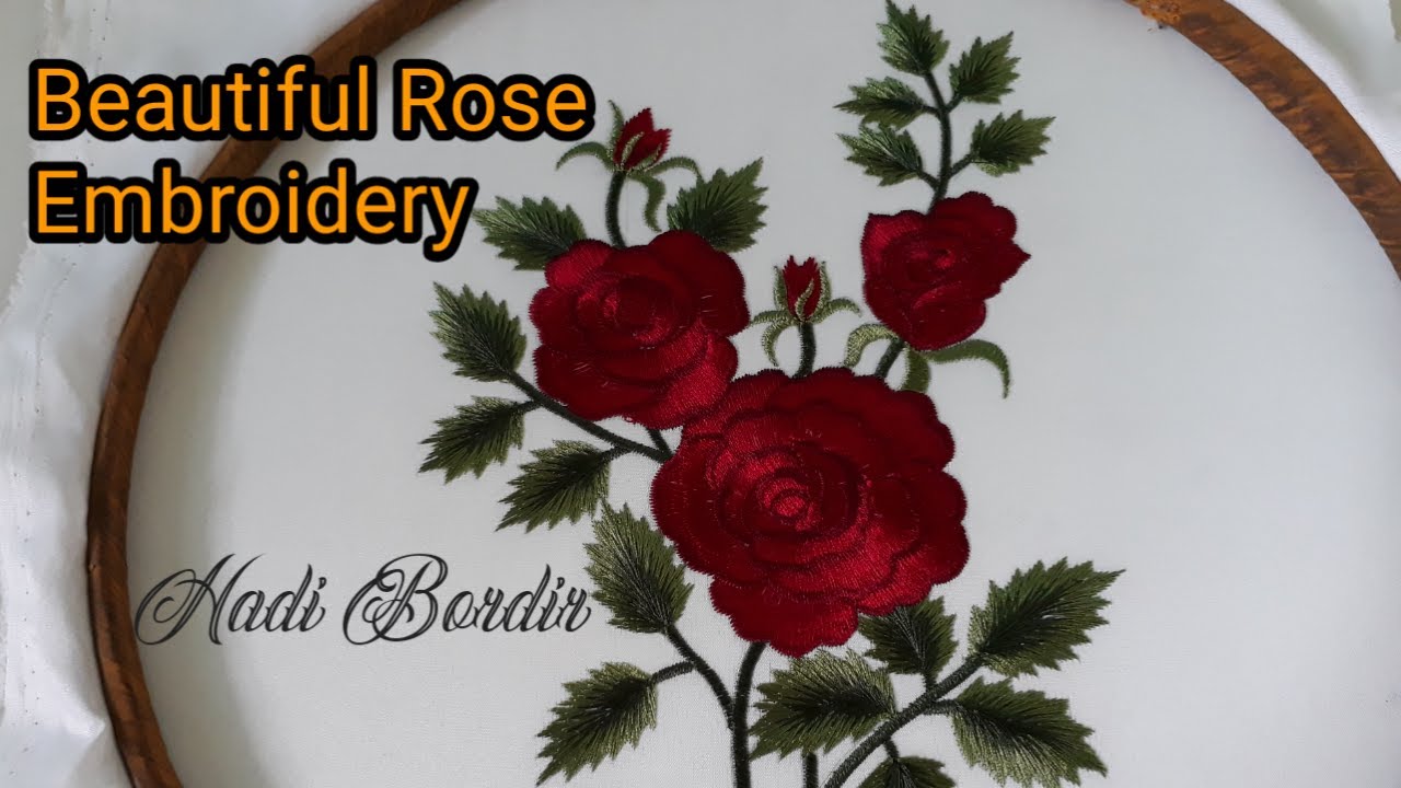 beautiful rose embroidery (bordir mawar yang indah)