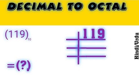 Decimal to Octal in Urdu, Decimal to Octal Conversion in Urdu