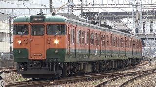 【4K】JR山陽本線　普通列車115系電車　ｵｶD-27編成