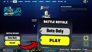 How To Get BOT LOBBIES In Fortnite OG Map (100% Bots)