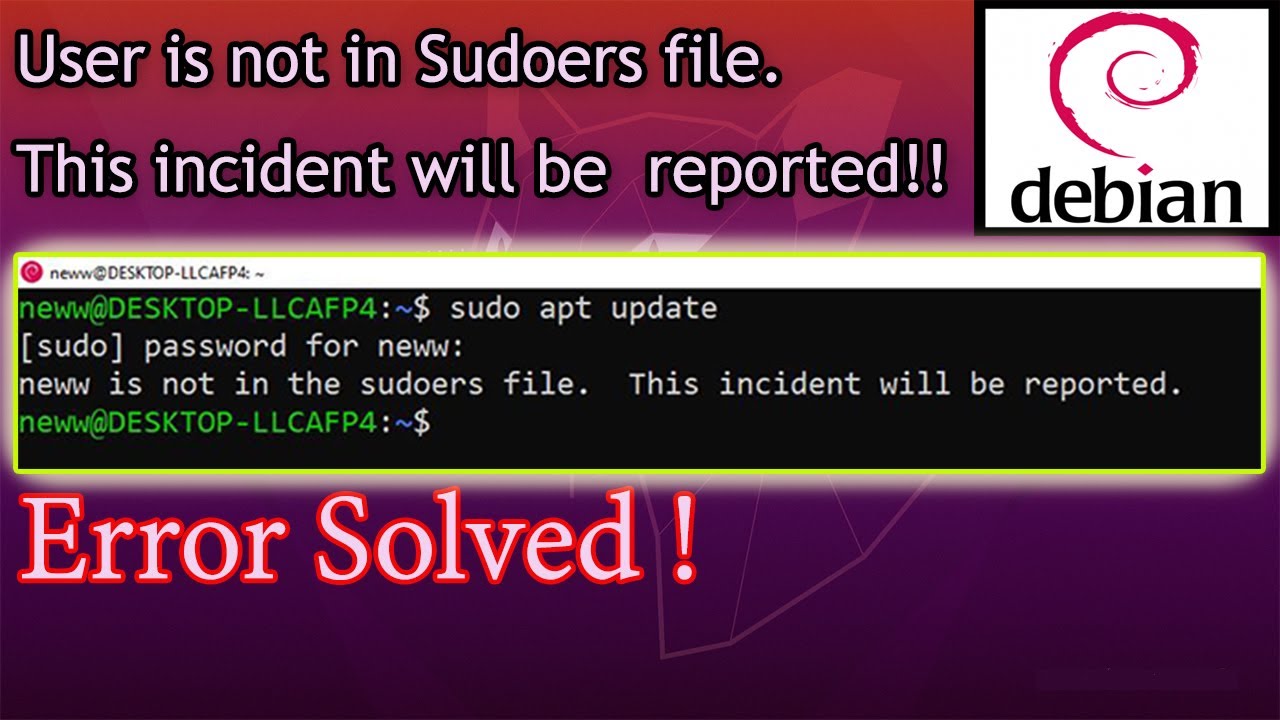 User not in sudoers. User not in sudoers file. Is not sudoers file this incident will be reported. This incident will be reported meme.