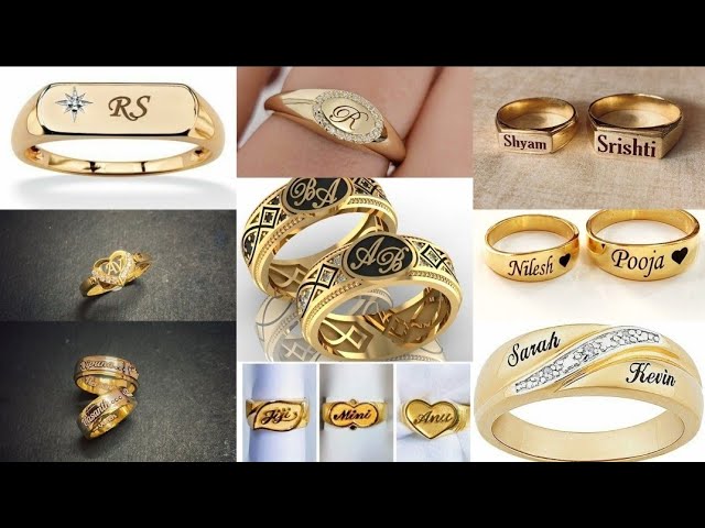 Buy Antiquestreet Metal Brass Name Ring Customize Your Alphabet in  Personalized Plating for girls (Gold or Silver) at Amazon.in