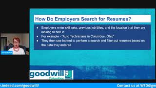 Goodwill Columbus Workforce Development: How To Be Found By Employers On Indeed!