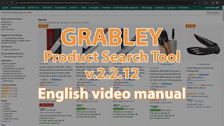 Grabley - Product Search Tools (Chrome Extension) v2.2.12 - EN, english manual.