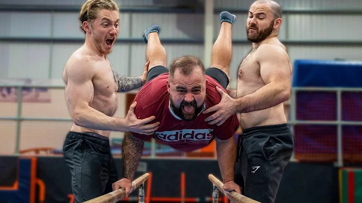 Teaching My TWIN BROTHER Gymnastics!