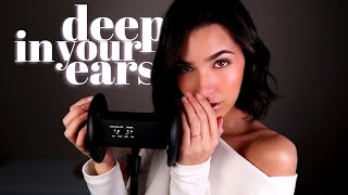 ASMR DEEP Ear Relaxation (Whispers, Ear touching, ear tapping, ear cupping...)
