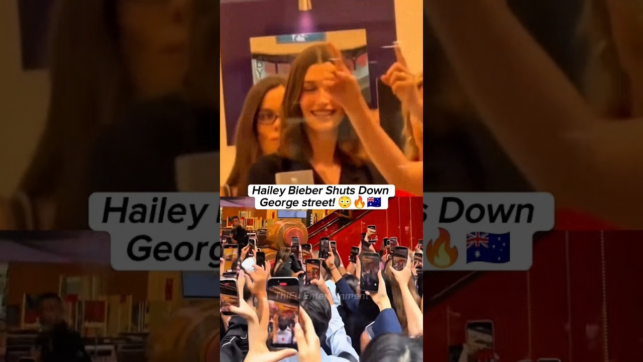 Hailey Bieber causes fan frenzy in Sydney 🇦🇺
