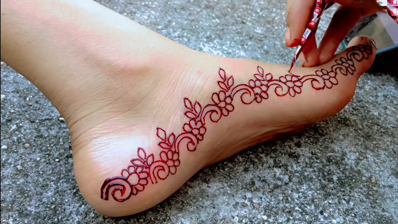 Leg mehendi design। leg beautiful mehendi design। পায়ের মেহেদী ডিজাইন