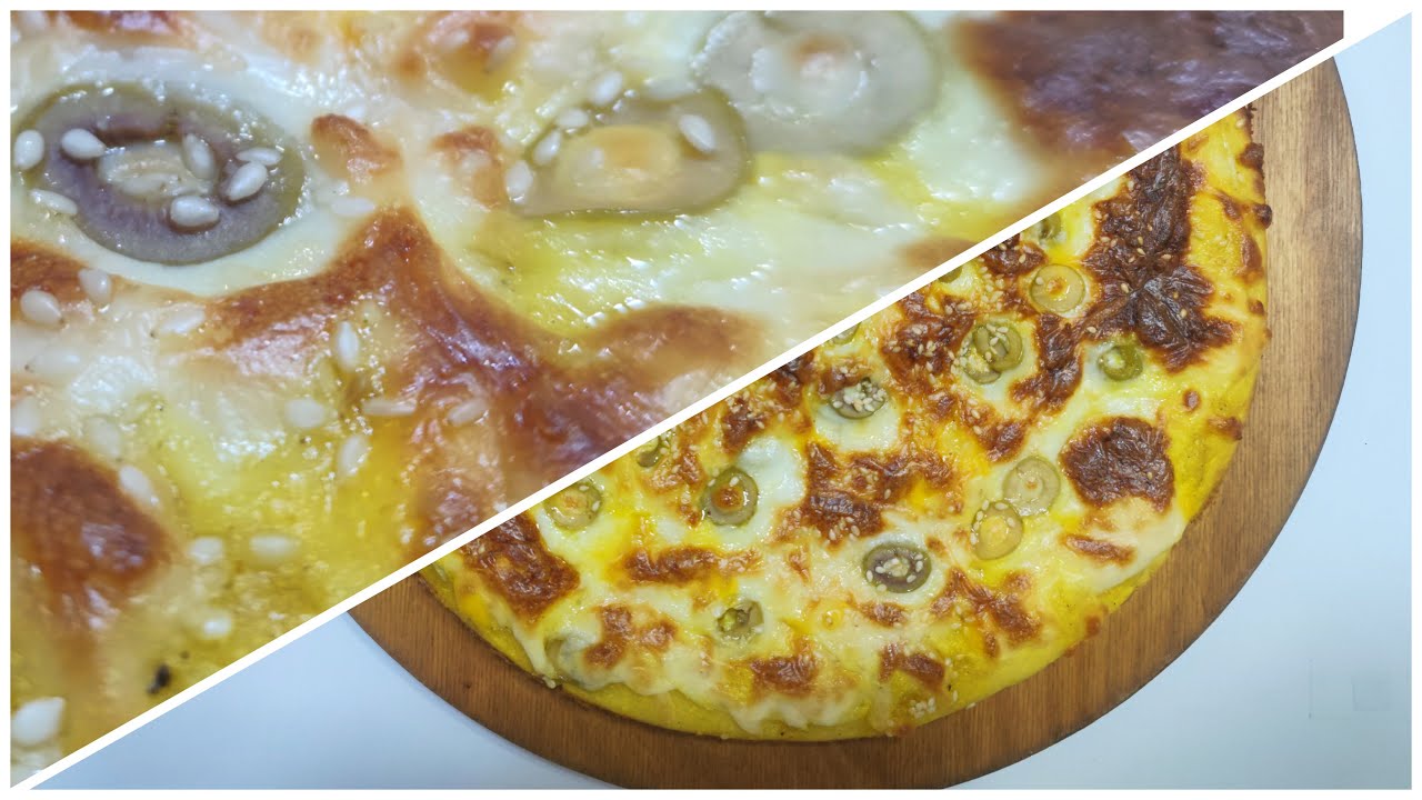 پیتزا نان سیر خانگی 🍕 Homemade Garlic Bread Pizza + آموزش خمیر نرم
