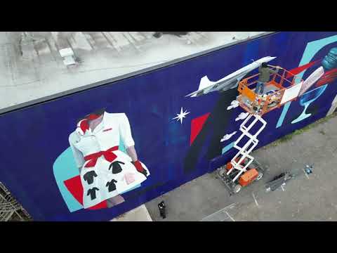 Air France inaugure une murale saluant les 90 ans d’élégance de la compagnie - Air France inaugure une murale saluant les 90 ans d’élégance de la compagnie